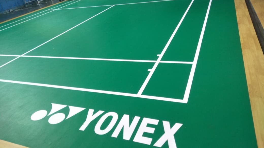 pvc badminton court mat